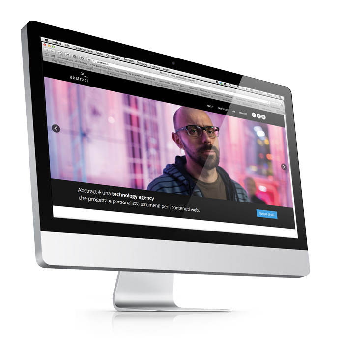 abstract website mockup